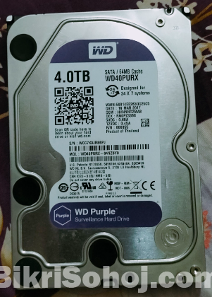 Western Digital WD40PURX 4TB Purple Surveillance HDD